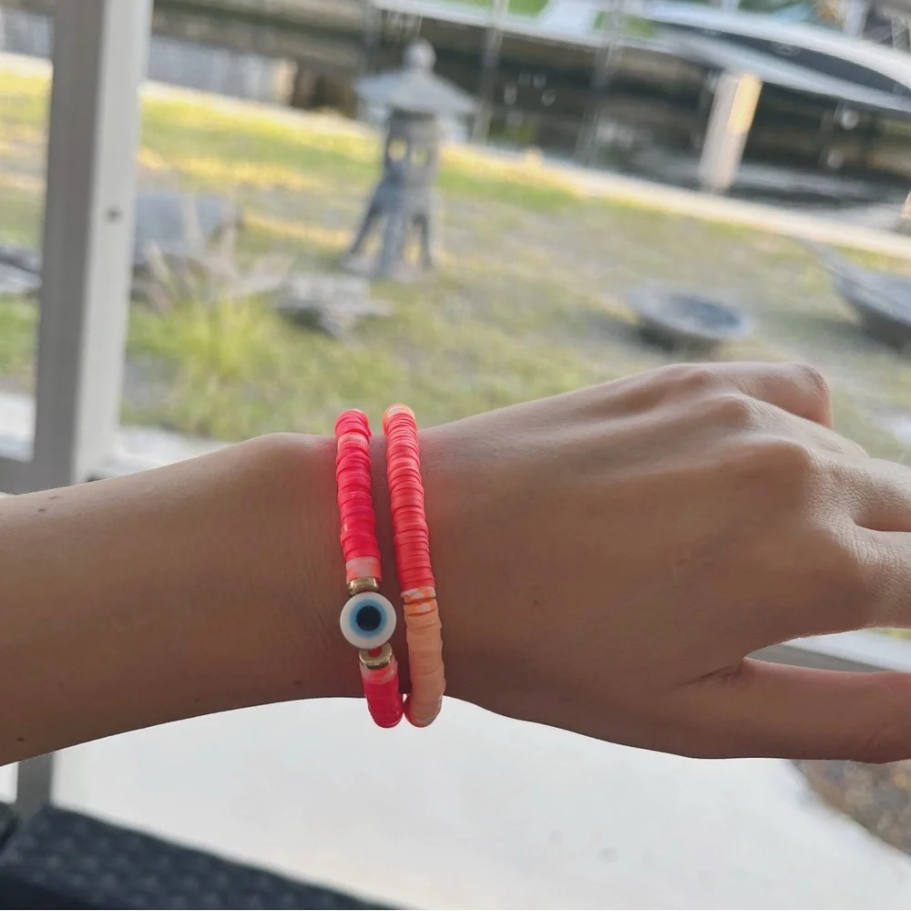 “Happy summer” handmade heishi starter pack fun summer handmade bracelets - Picture 2 of 2